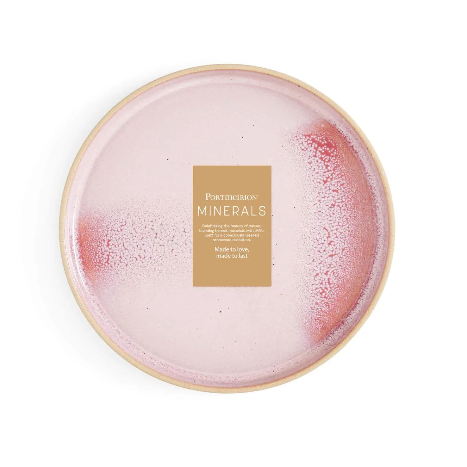 PORTMEIRION Minerals Stoneware 26.6cm Dinner Plate - Rose Quartz