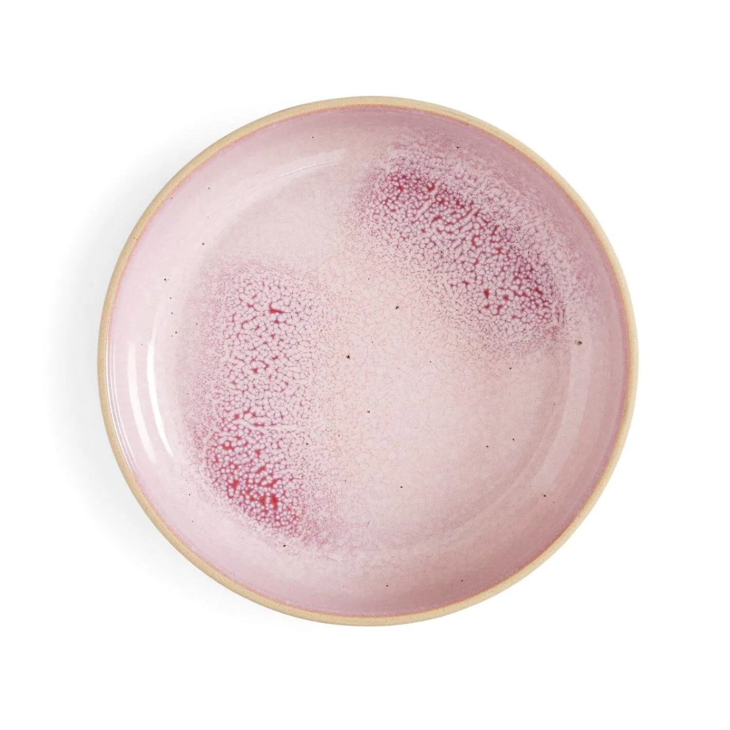 PORTMEIRION Minerals Stoneware 22.2cm Low Bowl - Rose Quartz