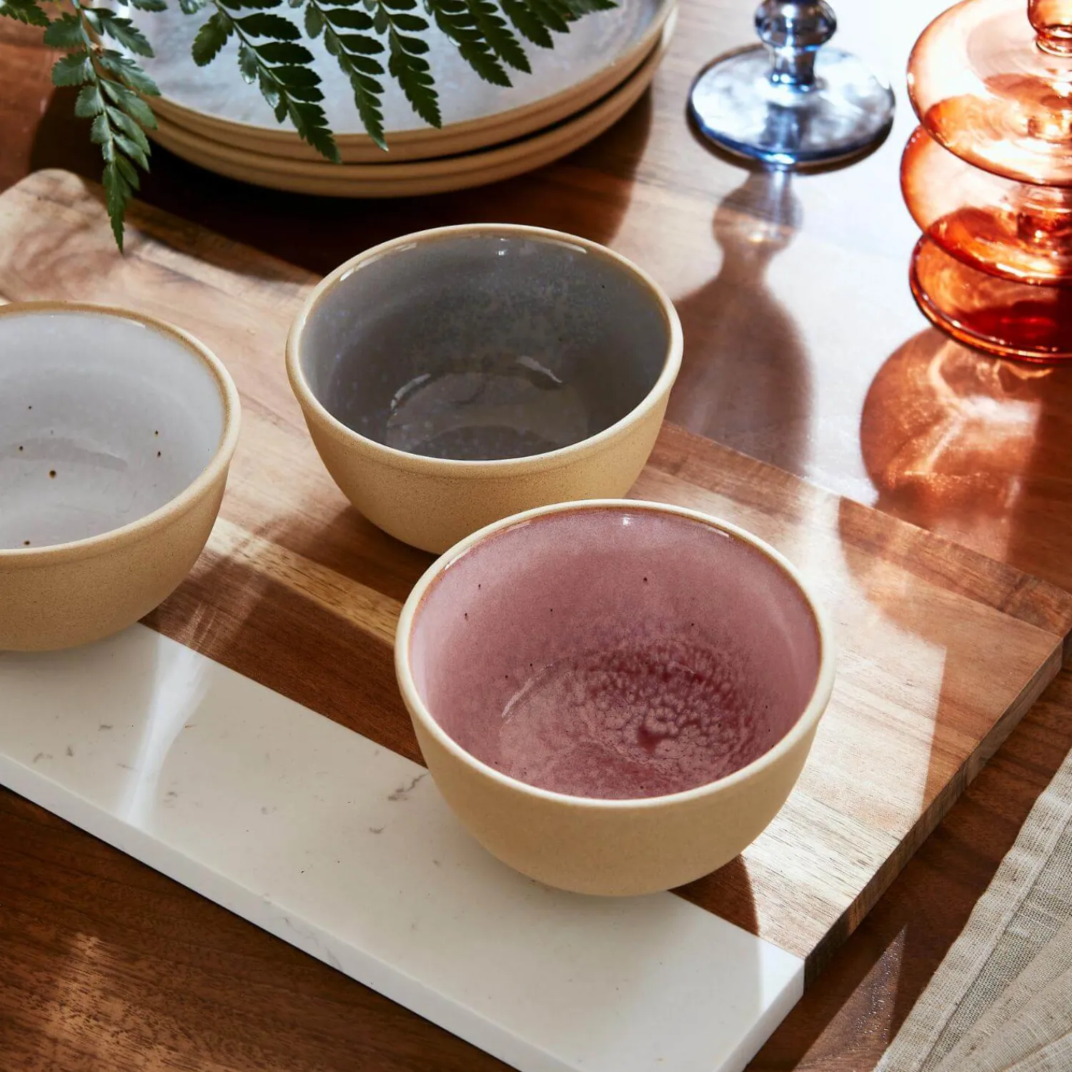 PORTMEIRION Minerals Stoneware 11.4cm Small Bowl - Rose Quartz