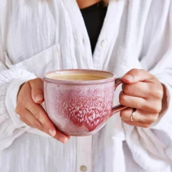 PORTMEIRION Minerals Stoneware 300ml Mug - Rose Quartz