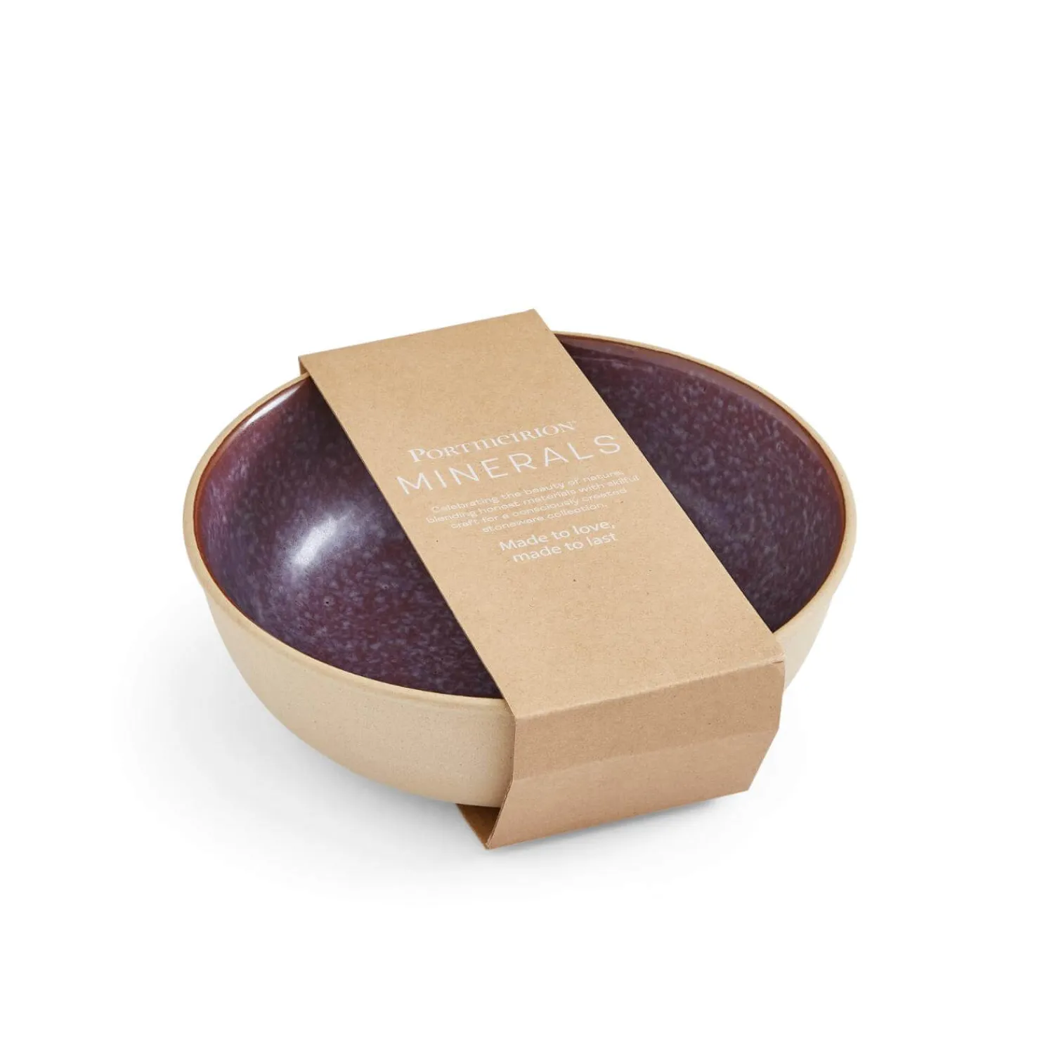 PORTMEIRION Minerals Stoneware 24.5cm Medium Serving Bowl - Amethyst