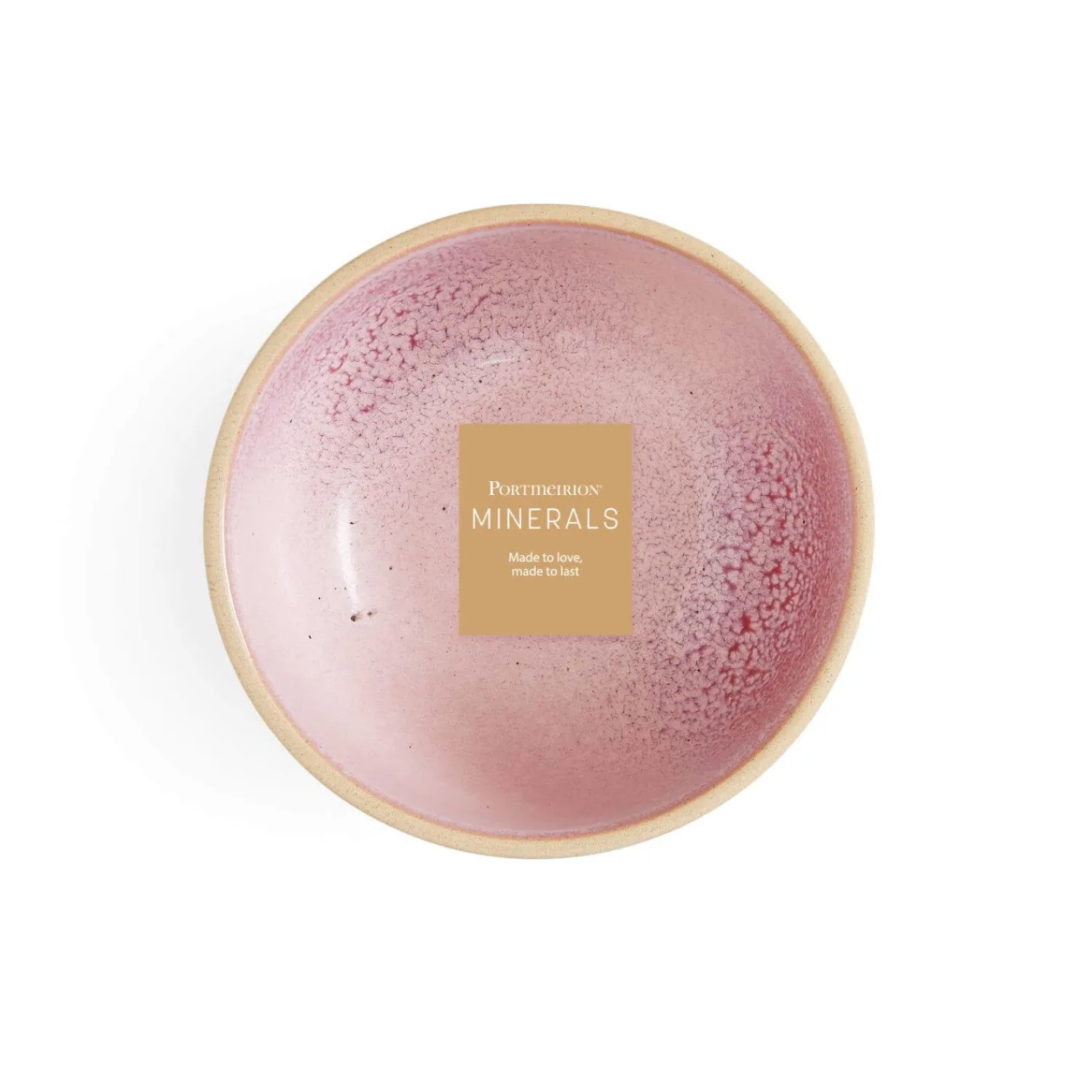 PORTMEIRION Minerals Stoneware 15.2cm Medium Bowl - Rose Quartz