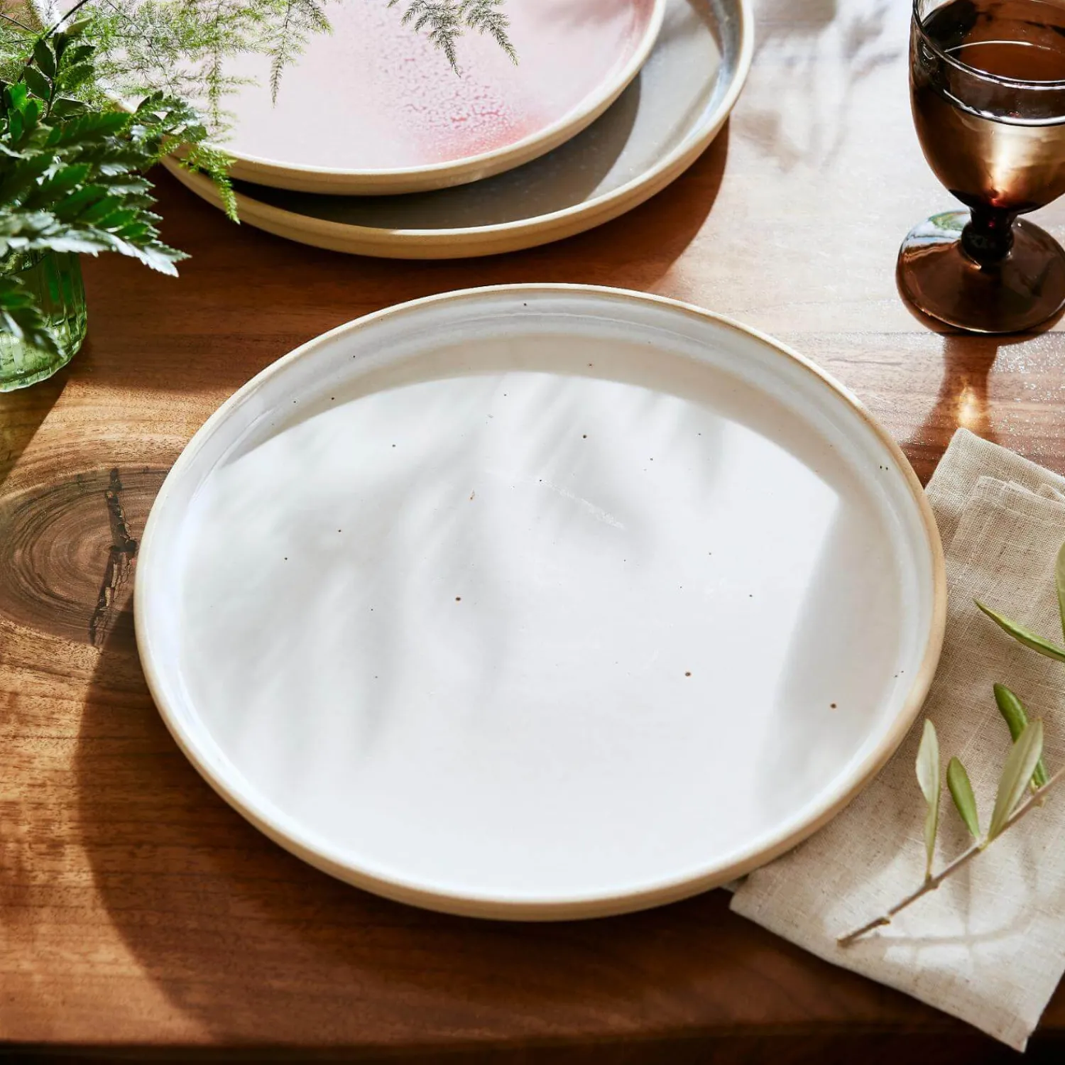 PORTMEIRION Minerals Stoneware 26.6cm Dinner Plate - Moonstone