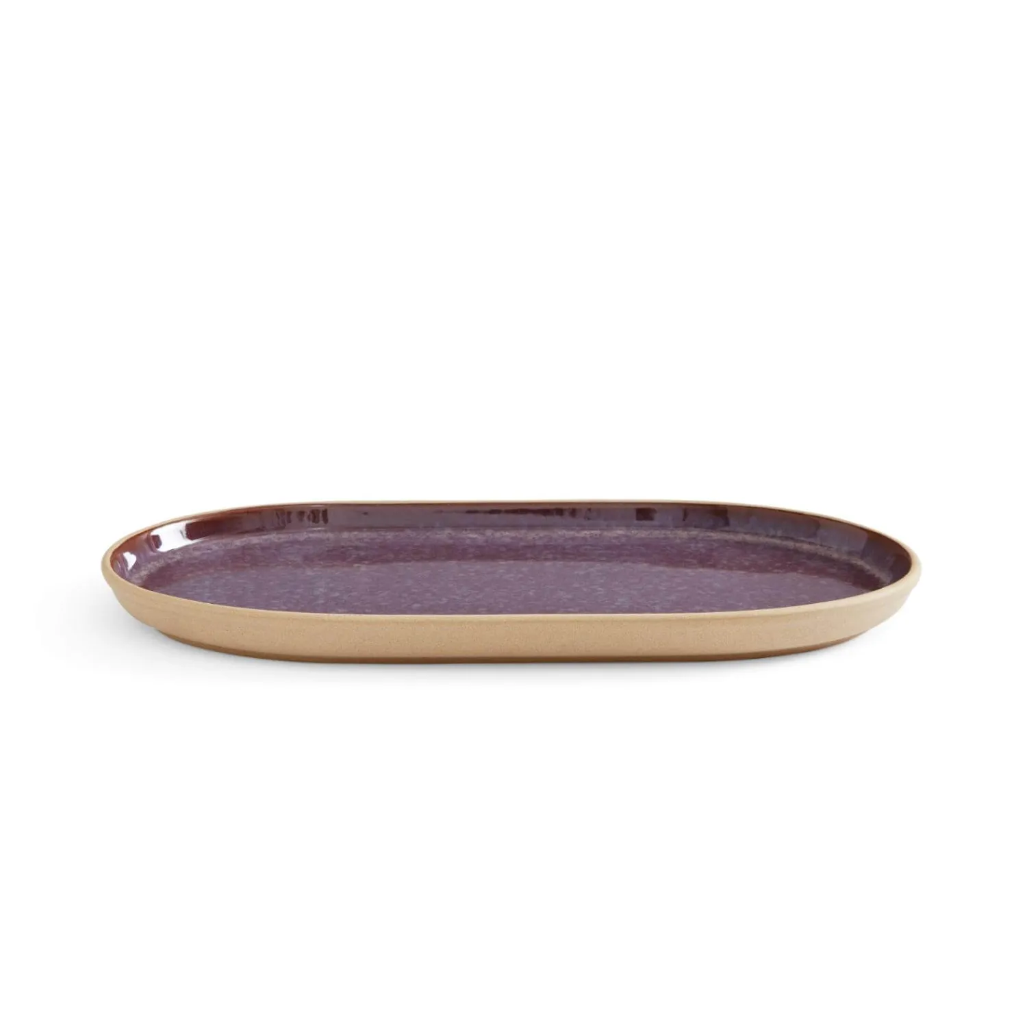 PORTMEIRION Minerals Stoneware 30.4cm Medium Oval Platter - Amethyst