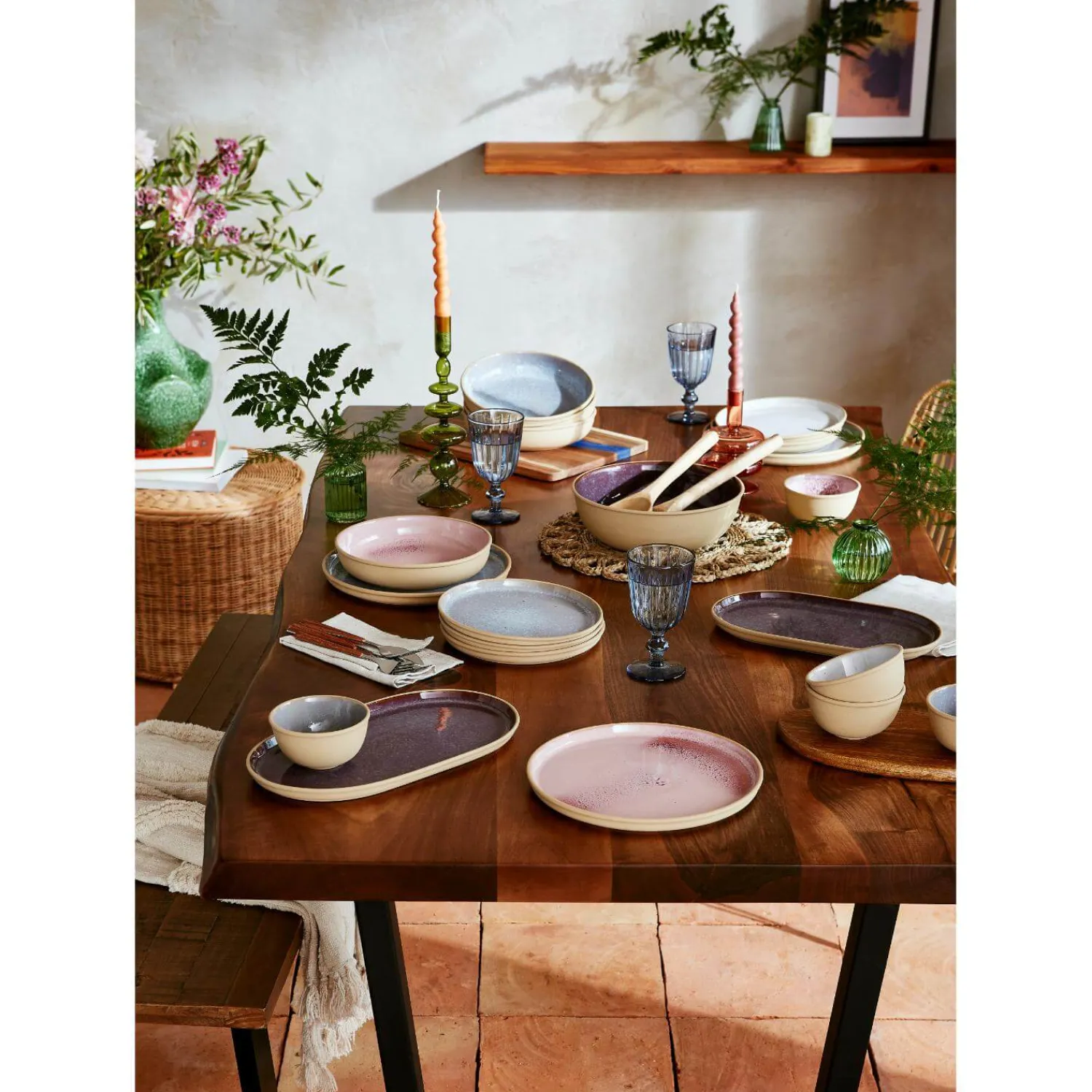 PORTMEIRION Minerals Stoneware 21.7cm Side Plate - Moonstone