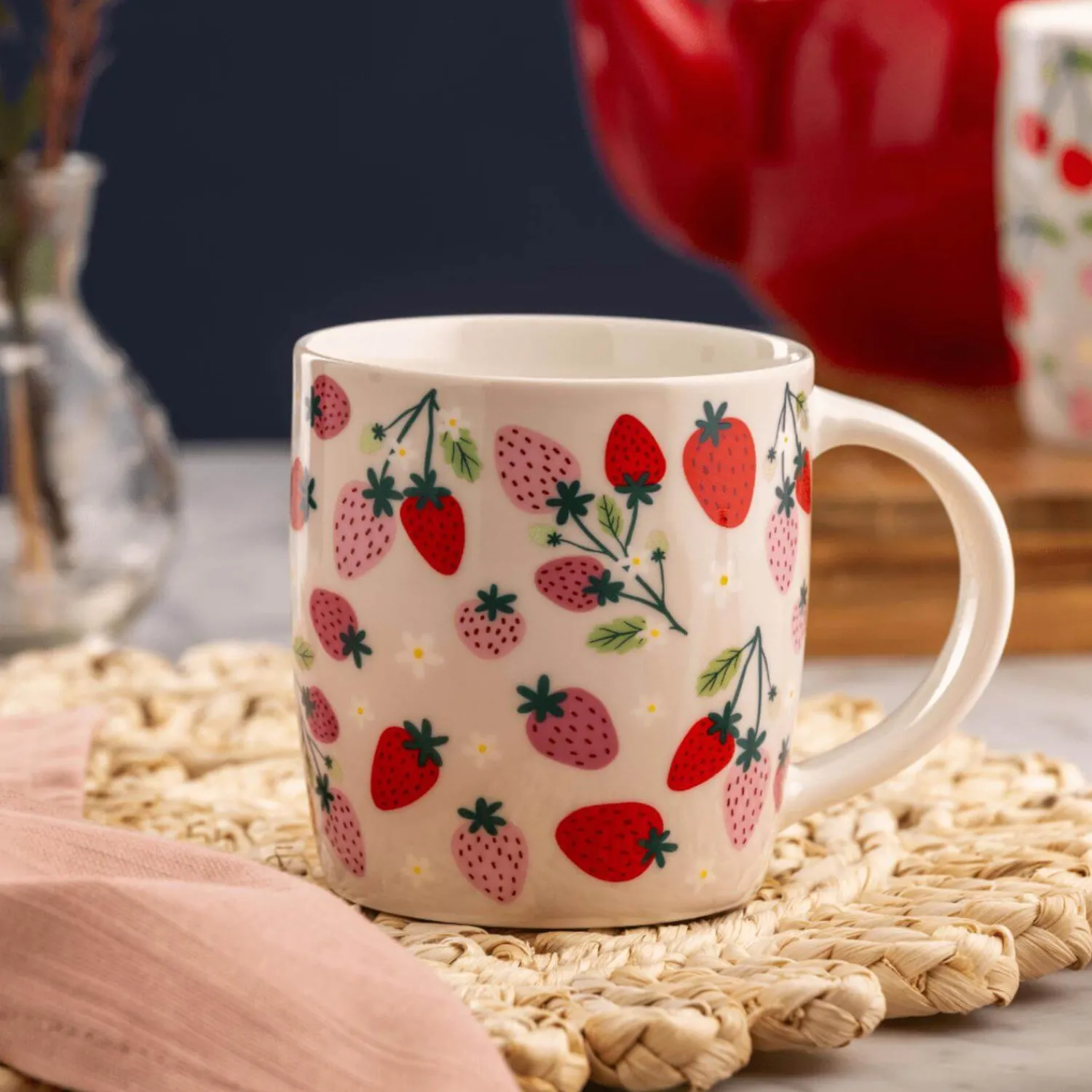 Price u0026 Kensington Price & Kensington 340ml Fine China Mug - Strawberries