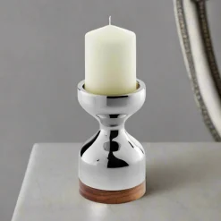 Robert Welch Limbrey Mirror Polished 18|10 Stainless Steel Candlestick - Medium