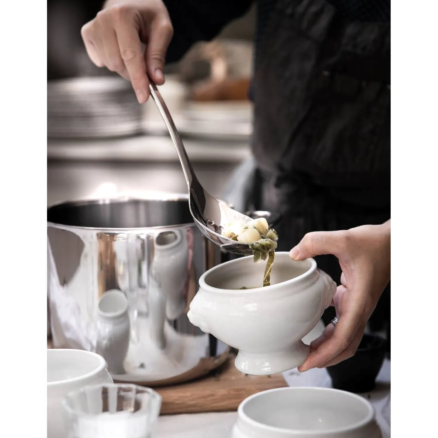 Robert Welch Signature Deep Bowl Slotted Serving Spoon - Polished