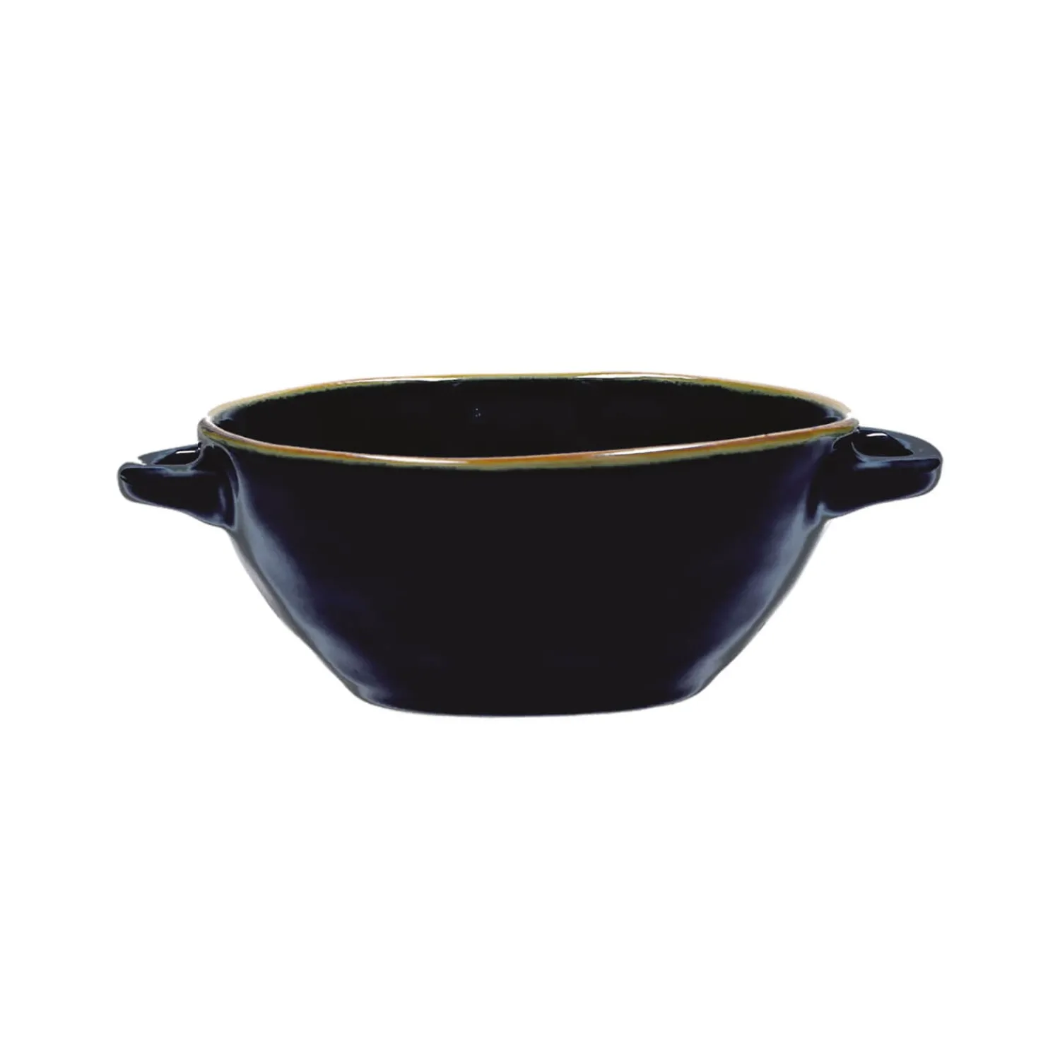 Rose u0026 Tulipani Rose & Tulipani Concerto Cobalto Indigo Blue Soup Bowl with Handles - 14cm