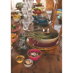 Rose u0026 Tulipani Rose & Tulipani Concerto Cobalto Indigo Blue Soup Bowl with Handles - 14cm
