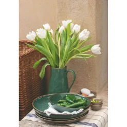 Rose u0026 Tulipani Rose & Tulipani Concerto Verde Bosco Forest Green Salad Bowl - 26cm