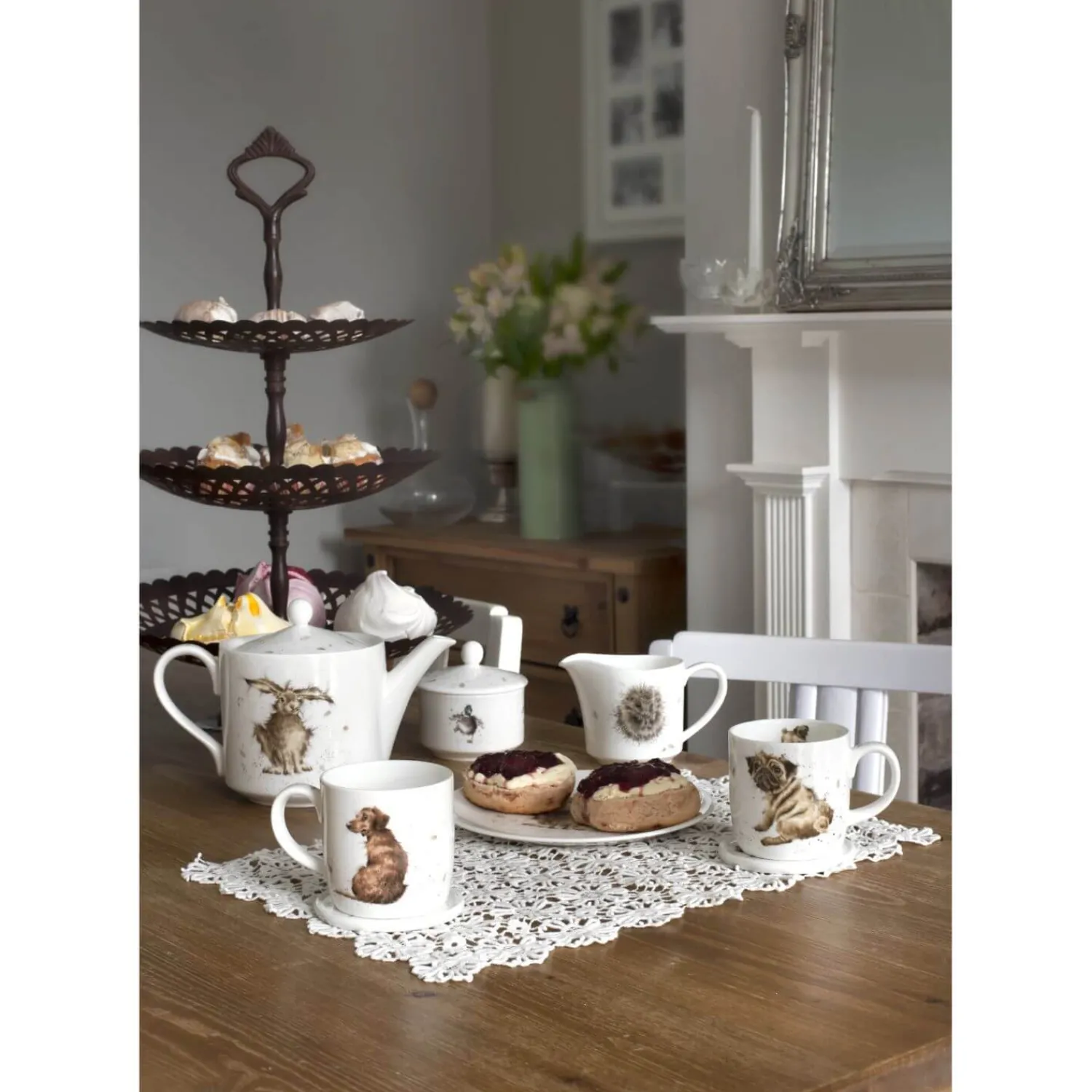 Wrendale Royal Worcester 2 Cup Teapot - Hedgehog & Mice
