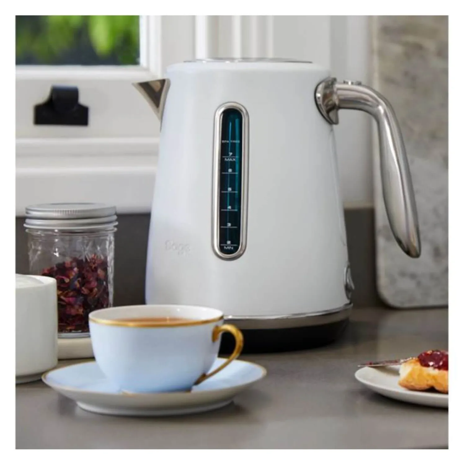 Sage Appliances Luxe Soft Top Kettle & Toast Select 2-Slice Toaster Set - Sea Salt
