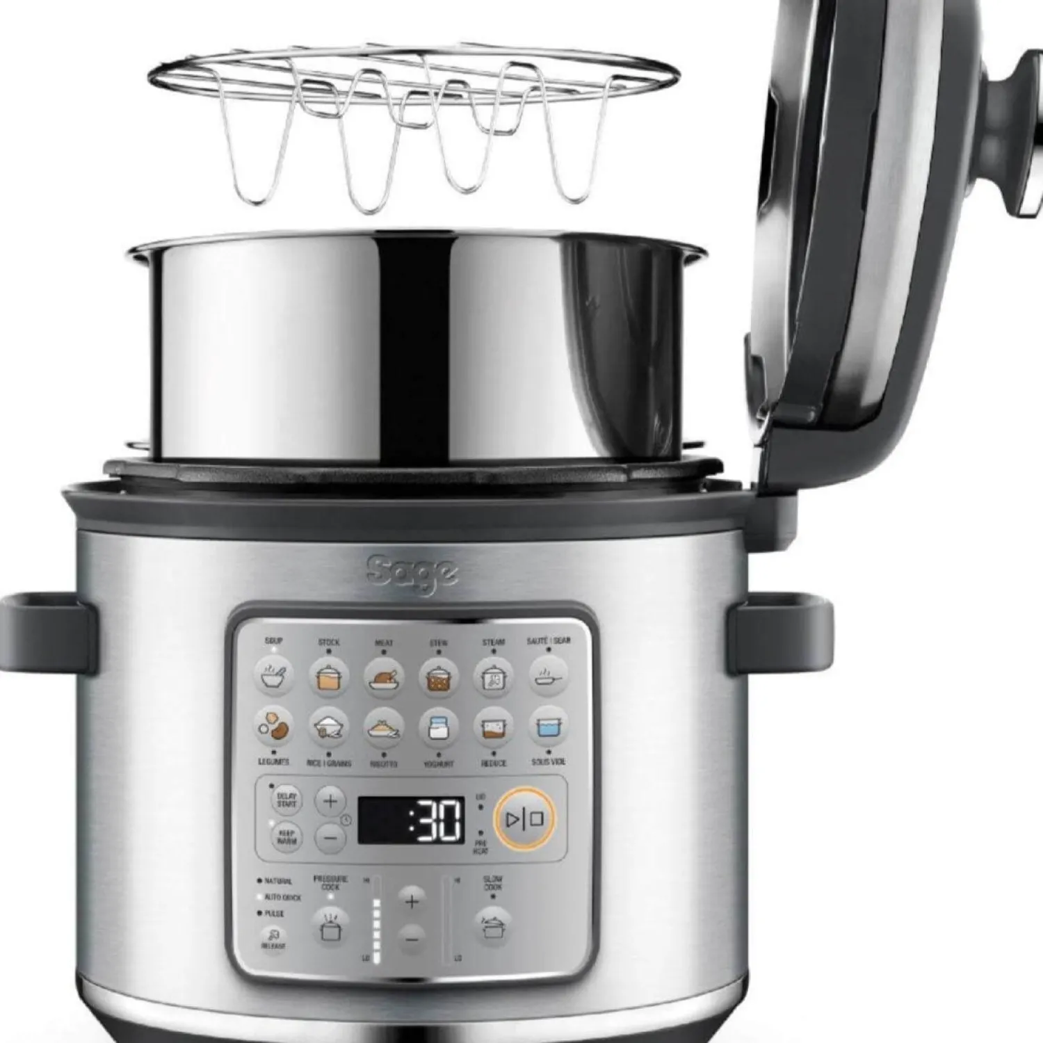 Sage Appliances SPR680BSS The Fast Slow GO Pressure Cooker - Stainless Steel