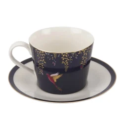 Sara Miller London Chelsea Tea Cup & Saucer - Navy
