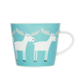 SCION Living Marty Moose 350ml Fine China Mug - Aqua & Frost