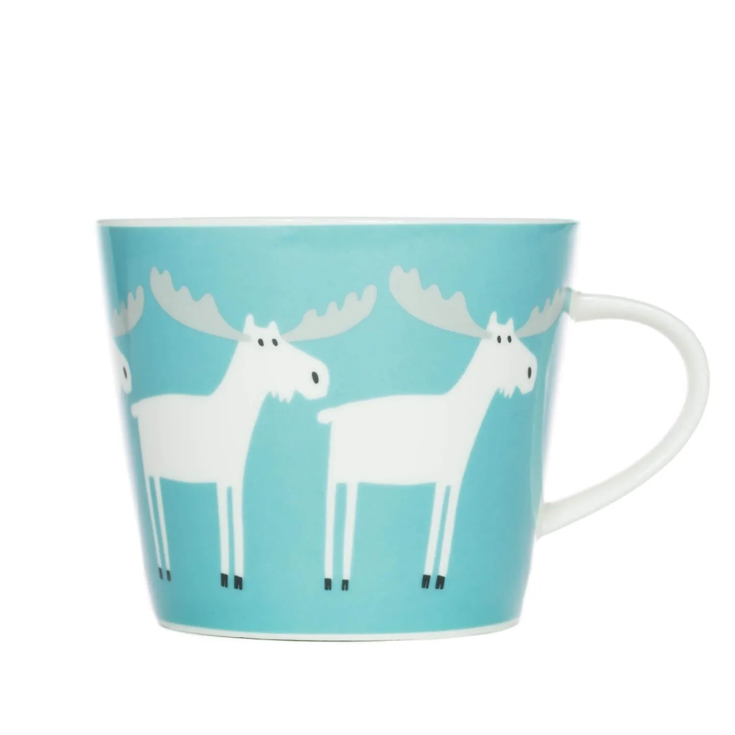 SCION Living Marty Moose 350ml Fine China Mug - Aqua & Frost