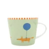 SCION Living Mr Fox Balloon 350ml Porcelain Mug - Green