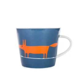 SCION Living Mr Fox 350ml Porcelain Mug - Denim & Orange
