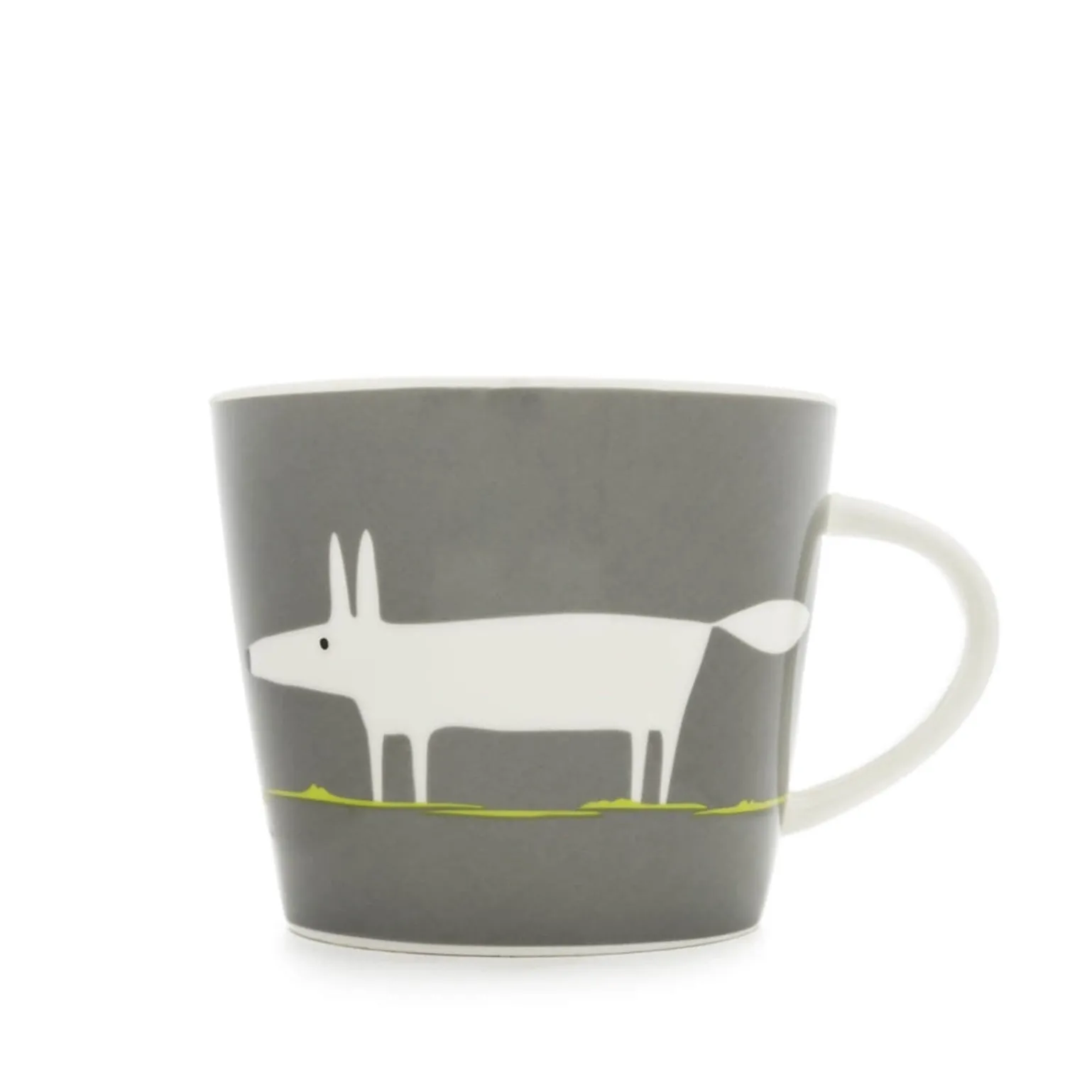 SCION Living Mr Fox 350ml Porcelain Mug - Charcoal & Lime