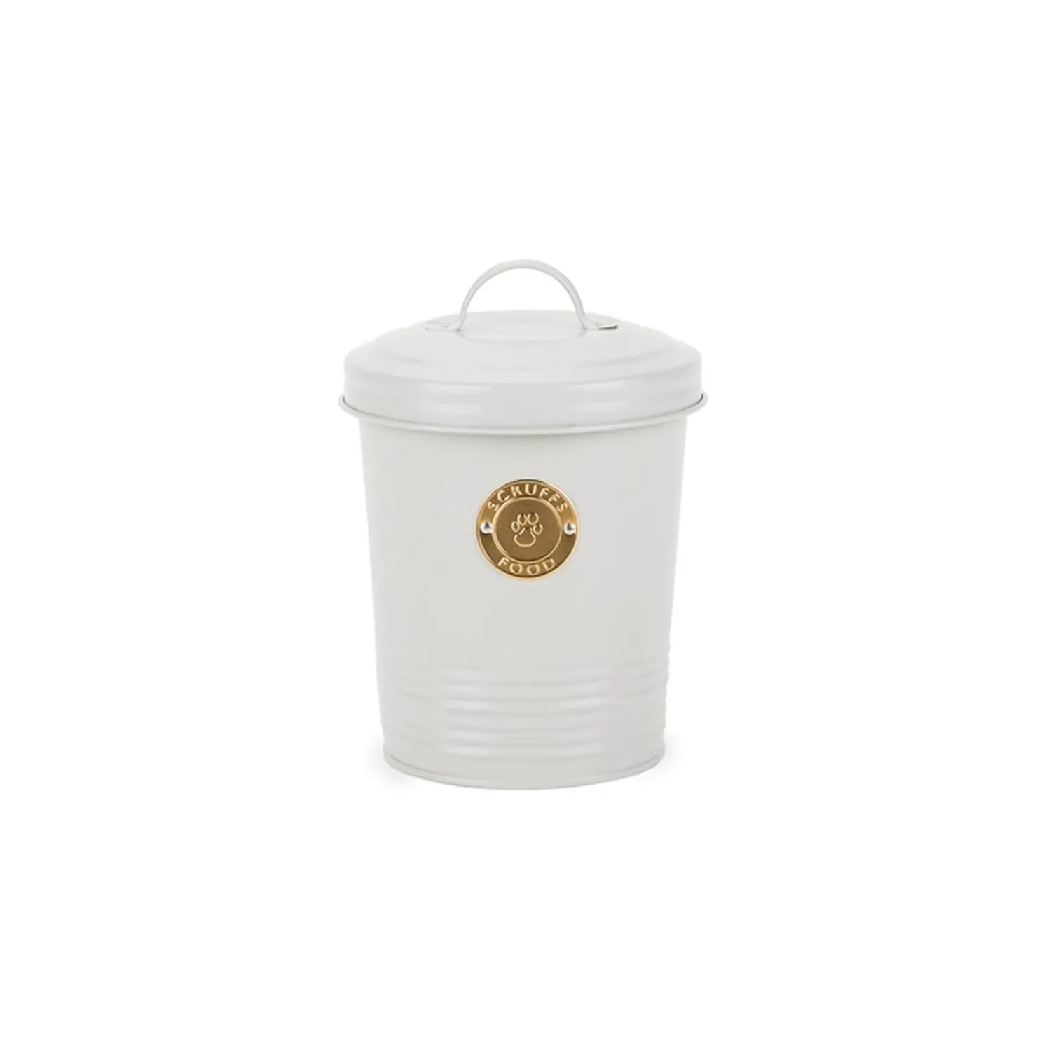 Scruffs 2 Litre Steel Pet Food Storage Cantina with Lid - Light Grey