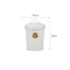 Scruffs 2 Litre Steel Pet Food Storage Cantina with Lid - Light Grey