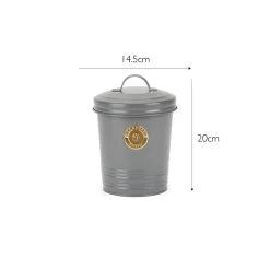 Scruffs 2Ltr Steel Pet Storage Cantina with Lid - Grey