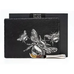 Selbrae House Slate Cheese Board & Knife Set - Bee