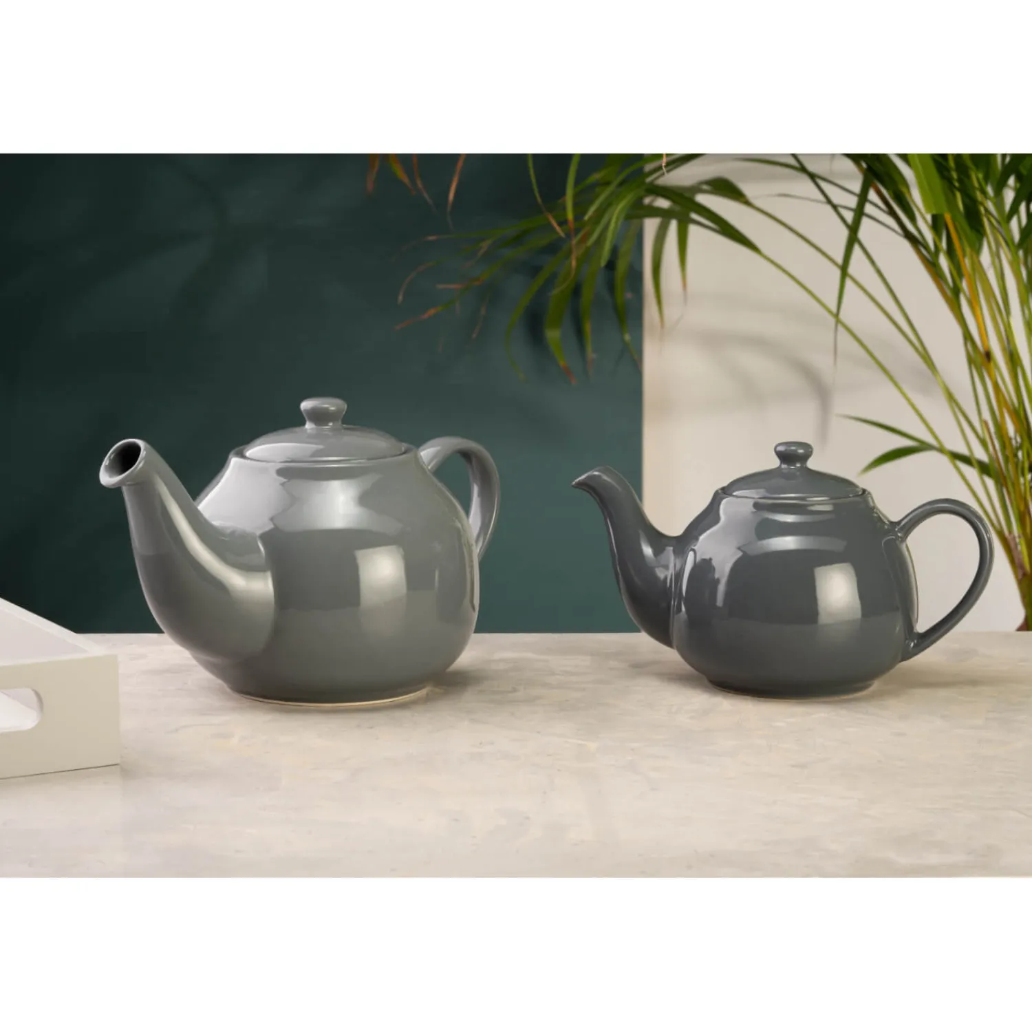 Siip 6 Cup Solid Glaze Stoneware Teapot - Grey