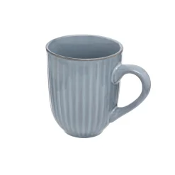 Siip Ribbed Stoneware 400ml Mug - Blue