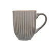 Siip Ribbed Stoneware 400ml Mug - Grey