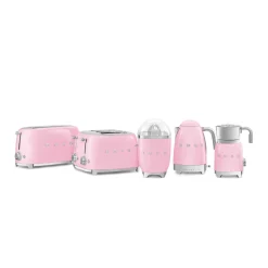 Smeg Jug Kettle & 4 Slice Toaster Set - Pink