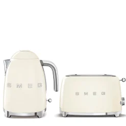 Smeg Jug Kettle & 2 Slice Toaster Set - Cream