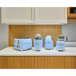 Smeg Mini Kettle & 2 Slice Toaster Set - Pastel Blue