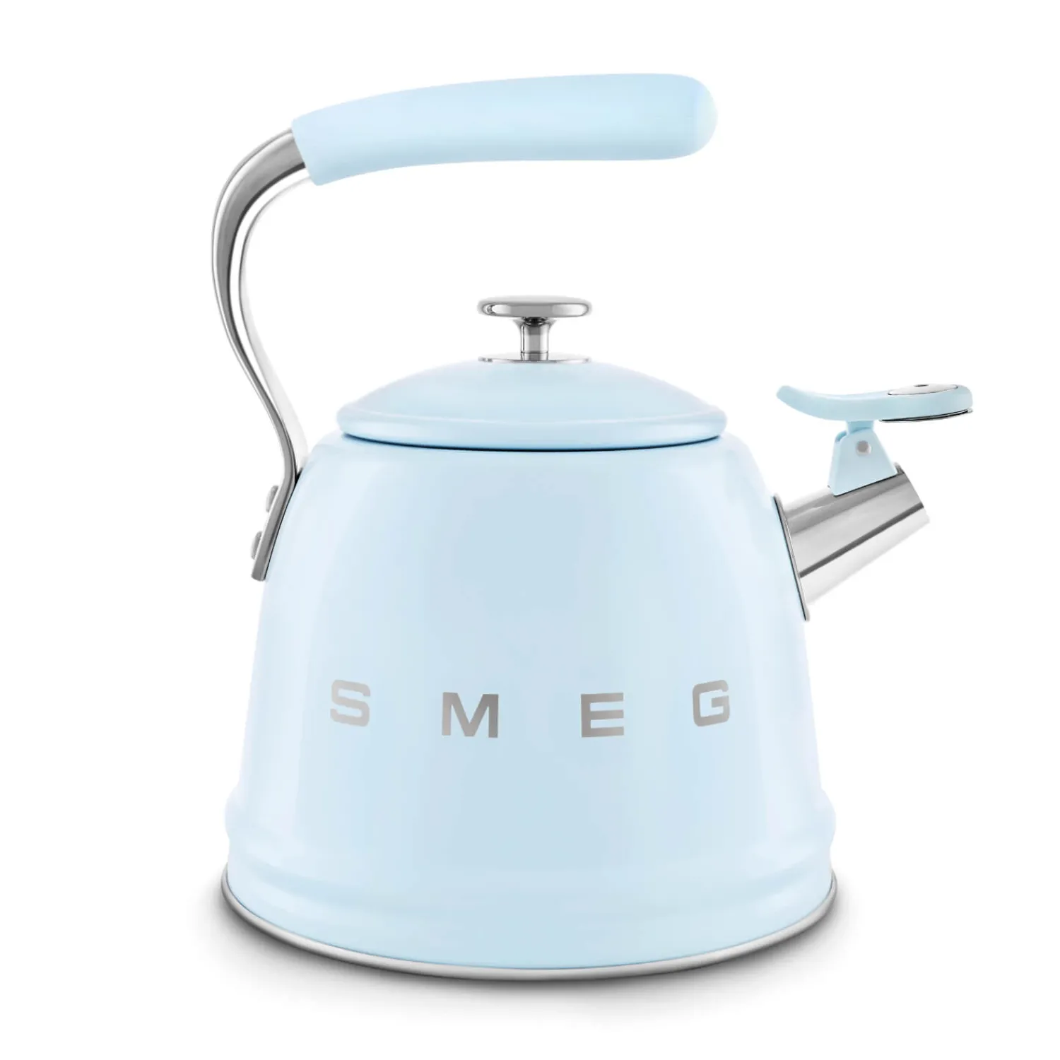 Smeg 50's Retro Style WKF01 Whistling Stove Top Kettle - Pastel Blue