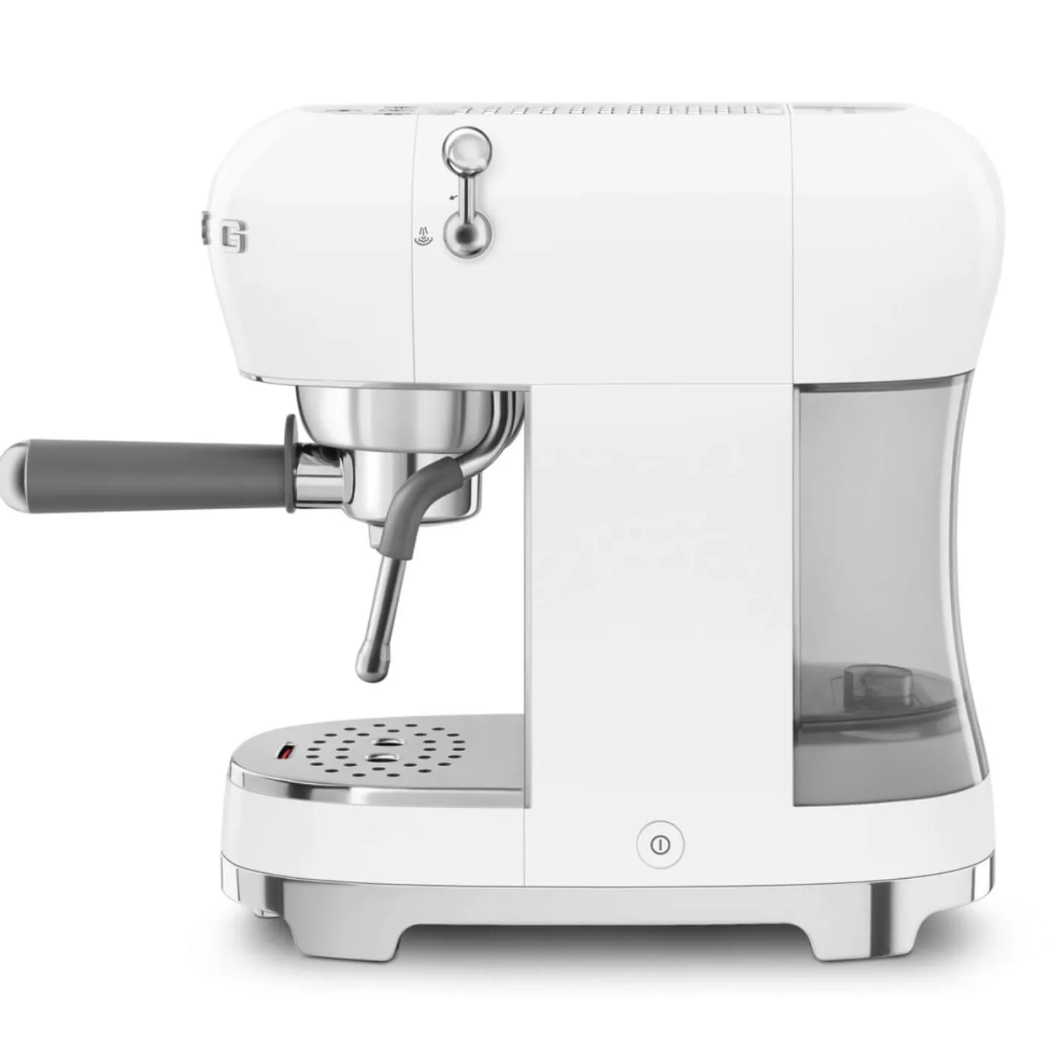 Smeg 50's Style Retro ECF02WHUK Espresso Coffee Machine & CGF11WHUK Coffee Grinder - White