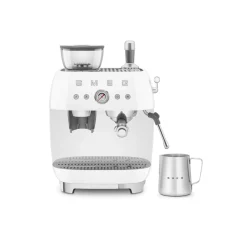 Smeg 50s Style Retro EGF03 Bean-to-Cup Espresso Coffee Machine - White