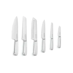 Smeg 50's Style Retro KBSF02 7-Piece Knife Block Set - Black