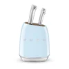 Smeg 50's Style Retro KBSF02 7-Piece Knife Block Set - Pastel Blue