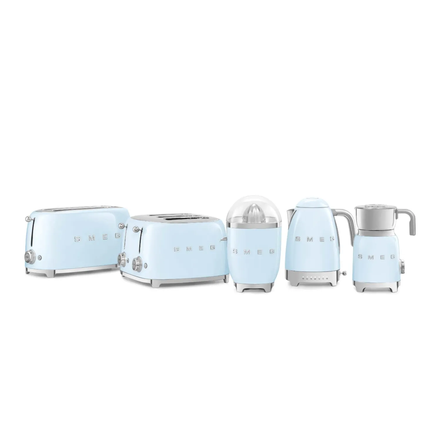 Smeg 50's Style Retro TSF03 4 Slice Toaster - Pastel Blue