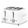 Smeg 50's Style Retro TSF03 4 Slice Toaster - White