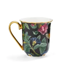 SPODE Creatures of Curiosity Mug - Floral / Black