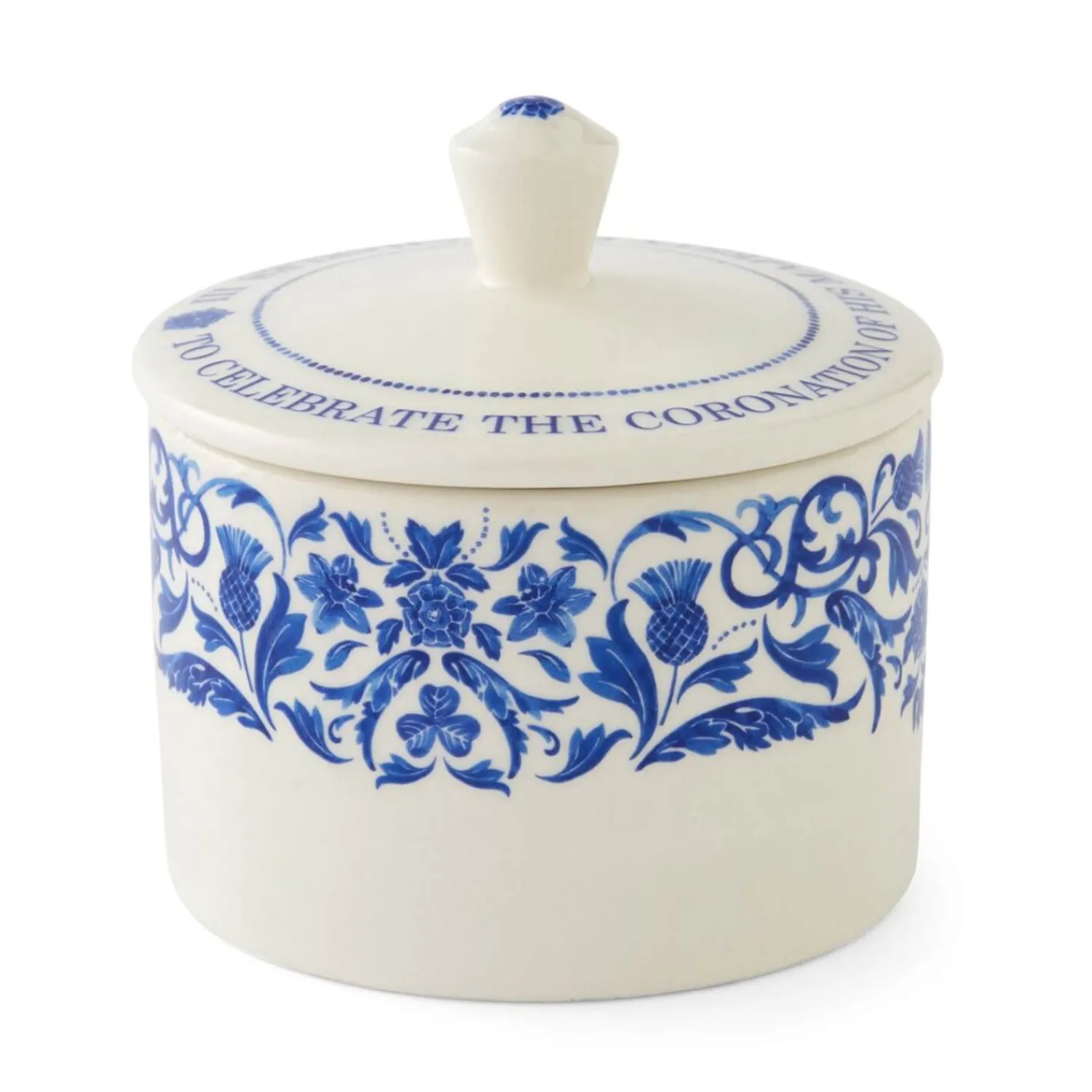SPODE Kings Coronation Commemorative Limited Edition Covered Sugar Bowl