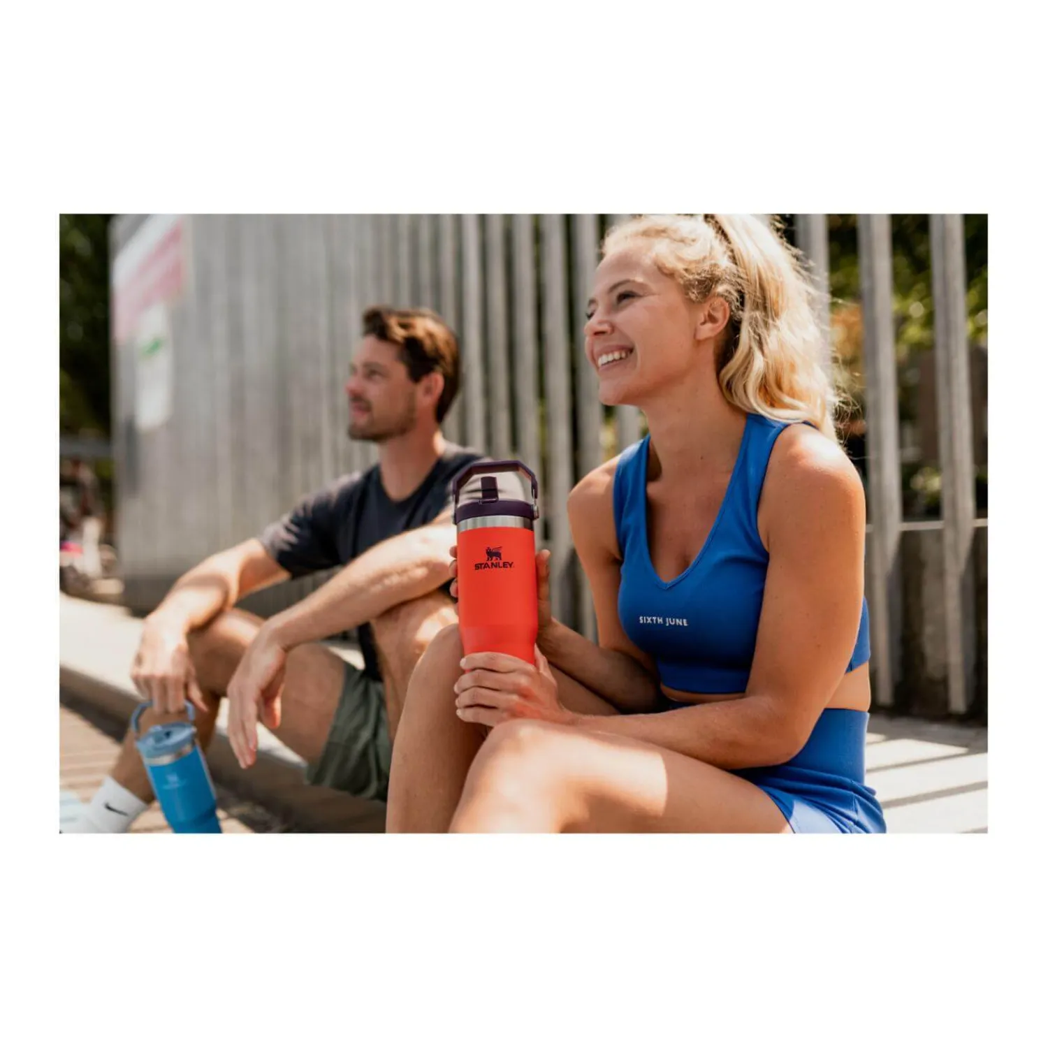 Stanley IceFlow 890ml Flip Straw Travel Tumbler - Tigerlily Plum