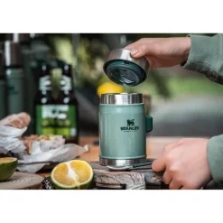 Stanley Legendary Classic 400ml Food Jar + Spork Set - Hammertone Green