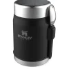 Stanley Legendary Classic 400ml Food Jar + Spork Set - Black Pebble