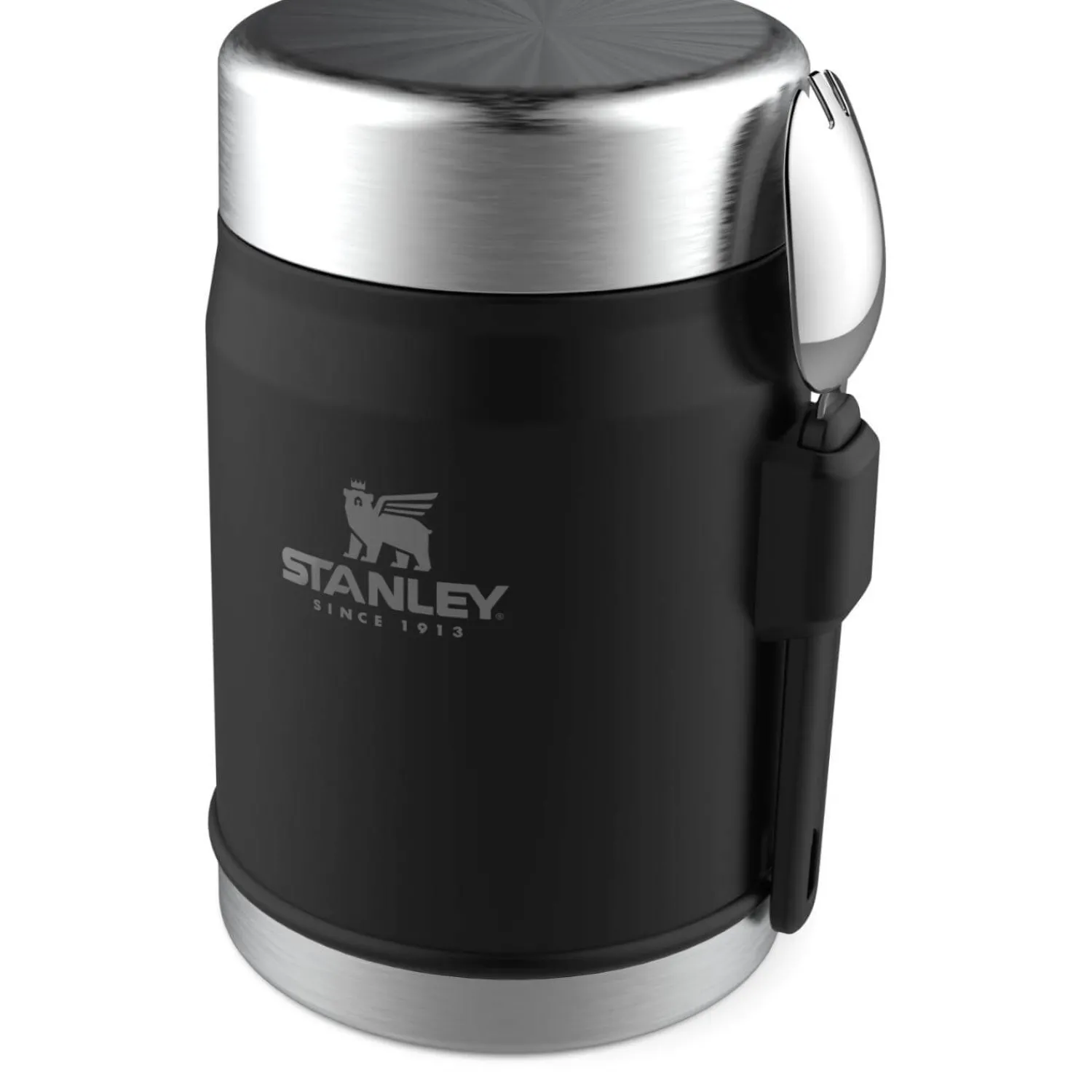 Stanley Legendary Classic 400ml Food Jar + Spork Set - Black Pebble