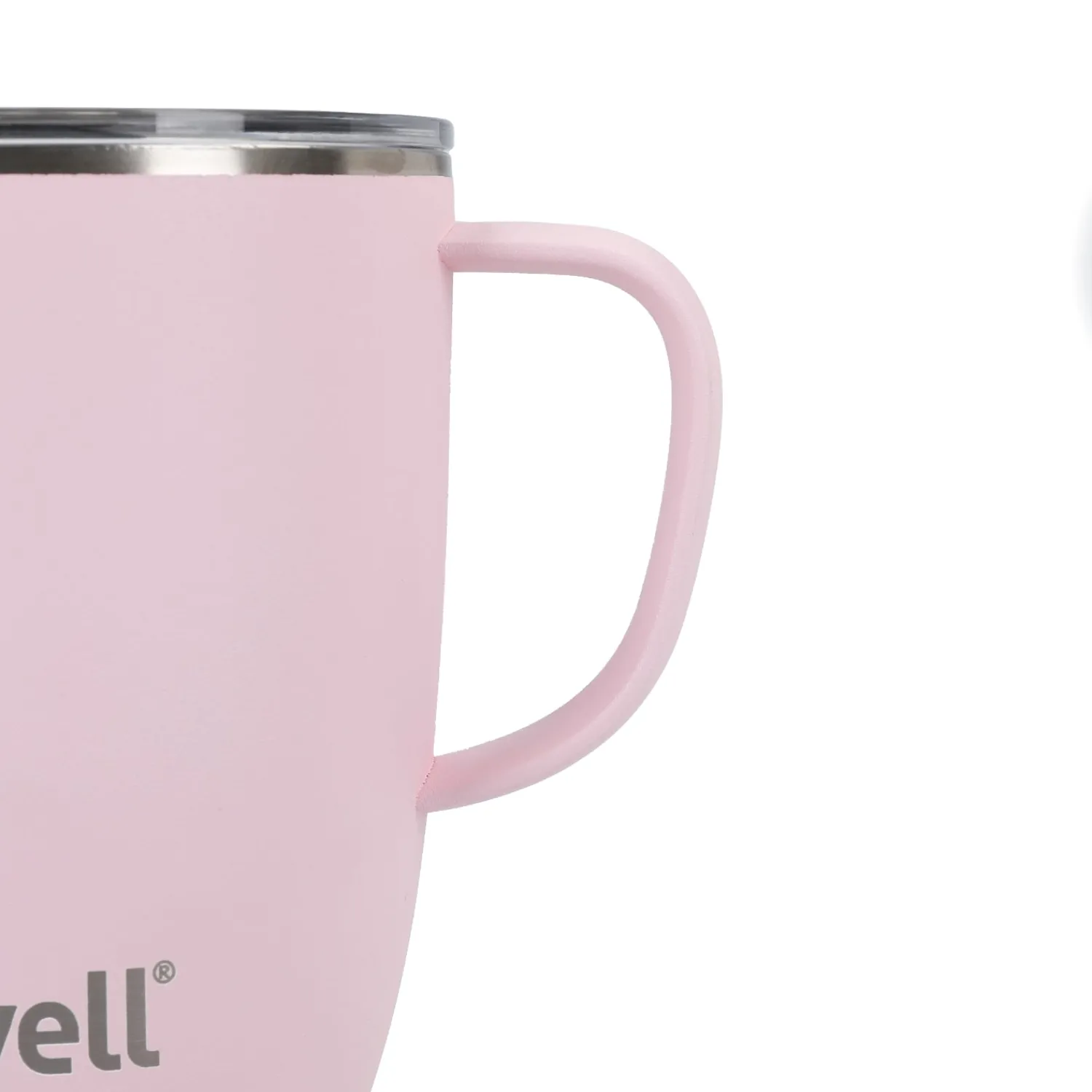 S'Well S'well 350ml Travel Mug with Handle - Pink Topaz
