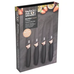 Taylor's Eye Witness Taylor's Eye Witness Brooklyn 4 Piece Steak Knife Set - Copper