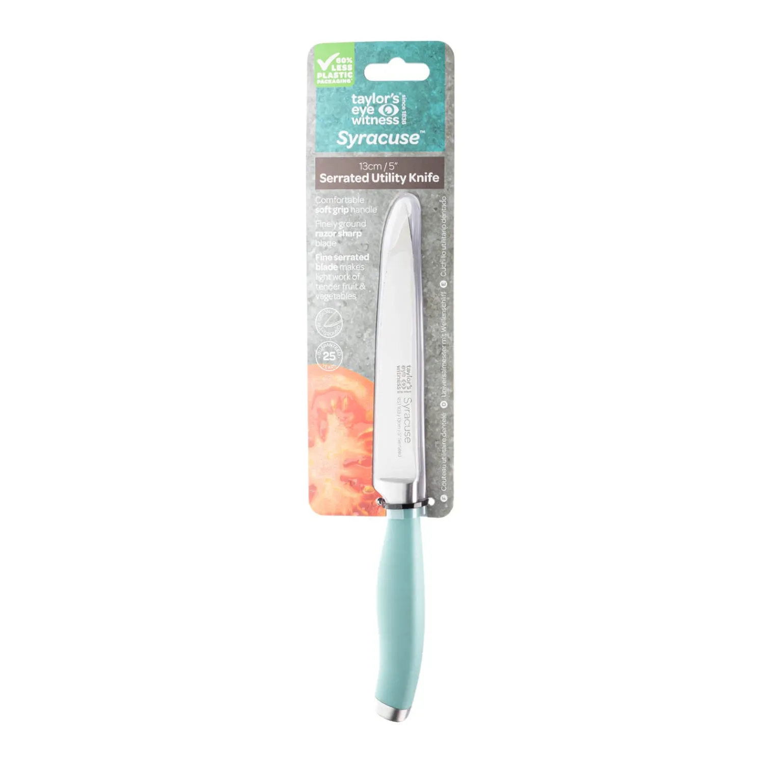 Taylor's Eye Witness Taylor's Eye Witness 13cm Syracuse Serrated Utility Knife - Aqua